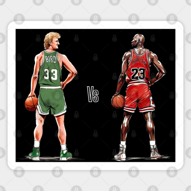 MJ Vs LB Sticker by Buff Geeks Art